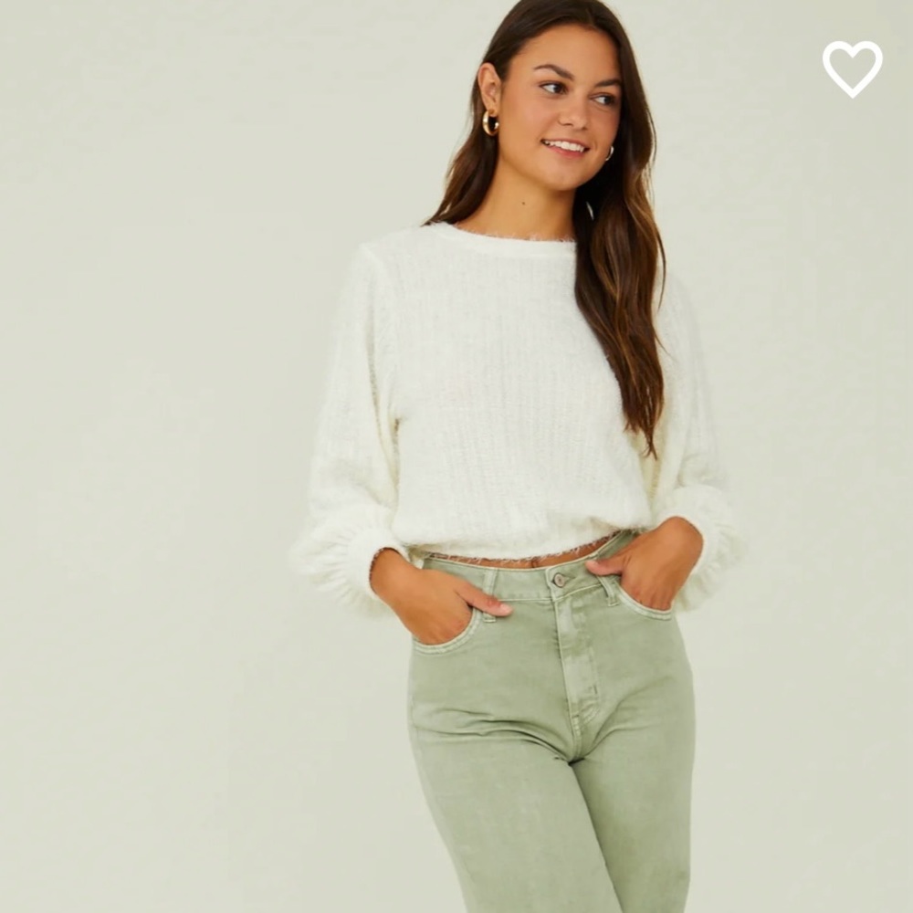NWT Elm Eyelash Sweater Tofu XS